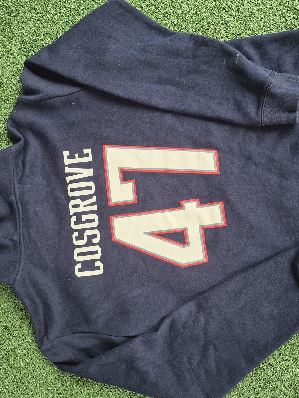 Fanatics Navy Crewneck Sweatshirt with White & Red Number 14 - Cosgrove